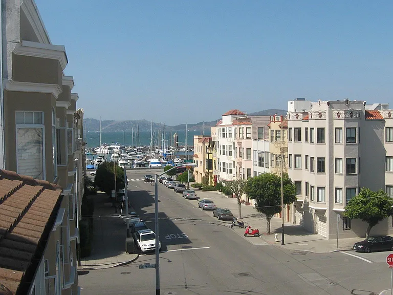 View from front of building to San Francisco Bay