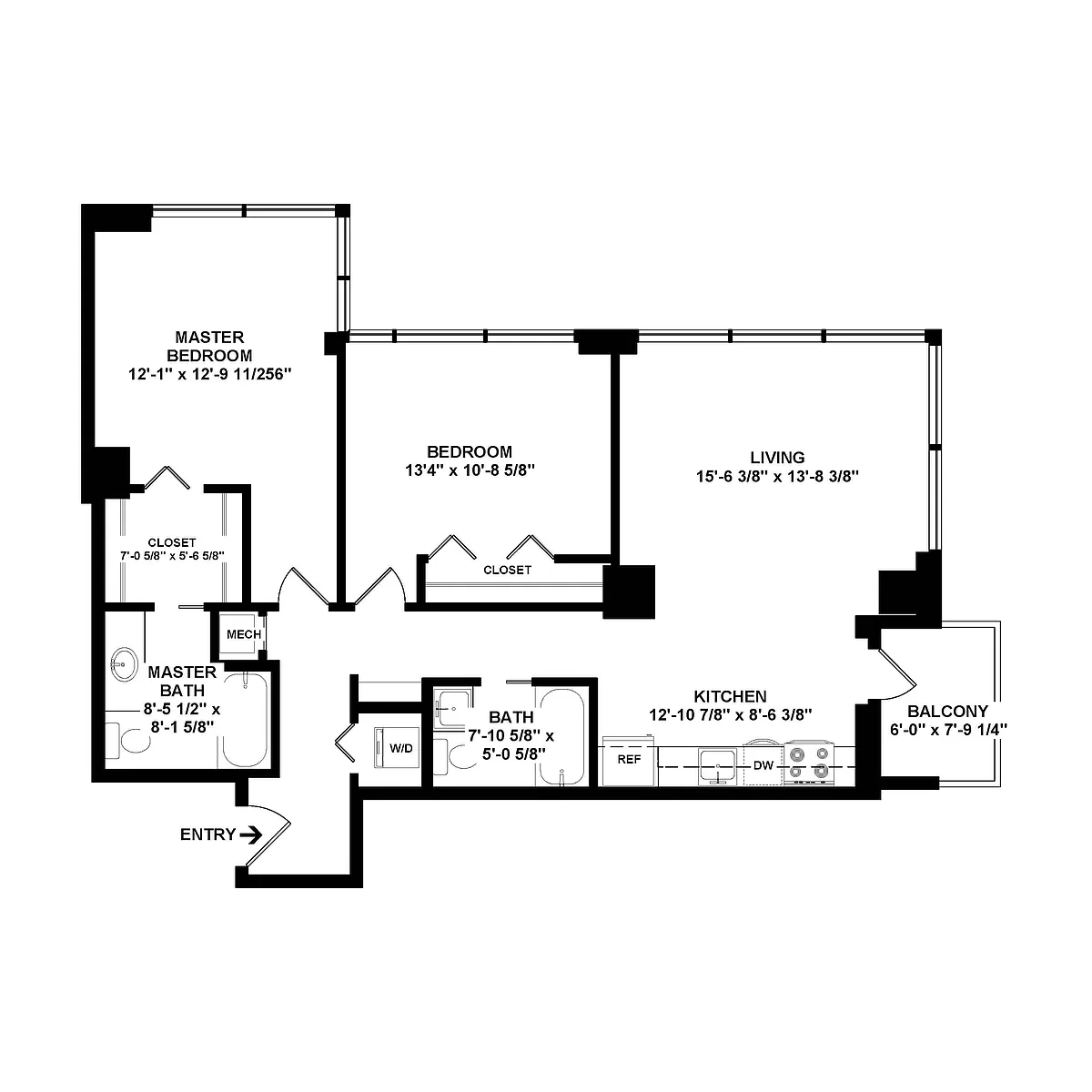 Floor plan 2 Bed/2 Bath-b3.2