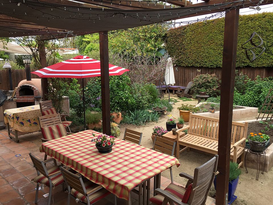 back patio and kitchen