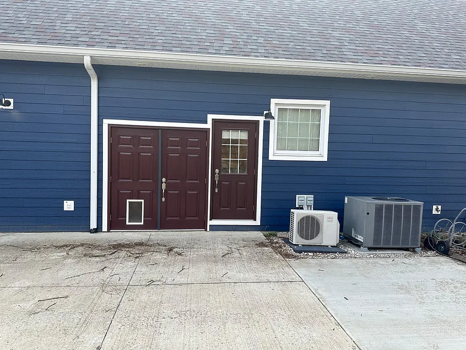 Entrance and parking