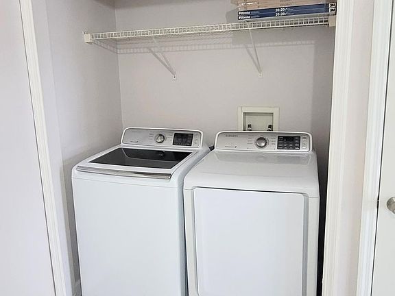 Washer and Dryer by the Kitchen