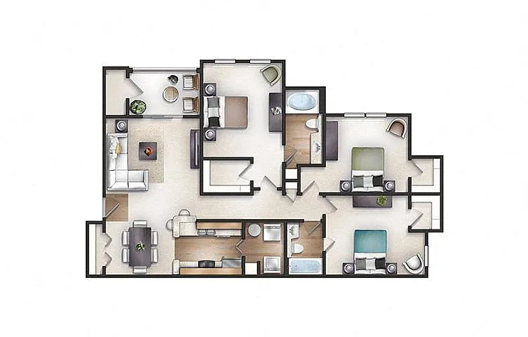 Floor plan Daniel II Newly Renovated