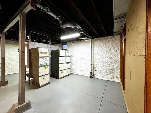 Basement includes ample storage space