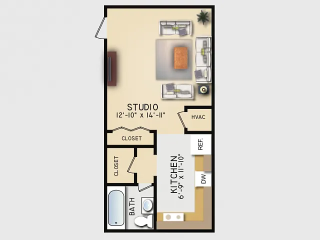 Floor plan Studio