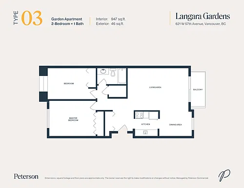 Floor plan Garden 1 Plan 3 2 Bed 1 Bath