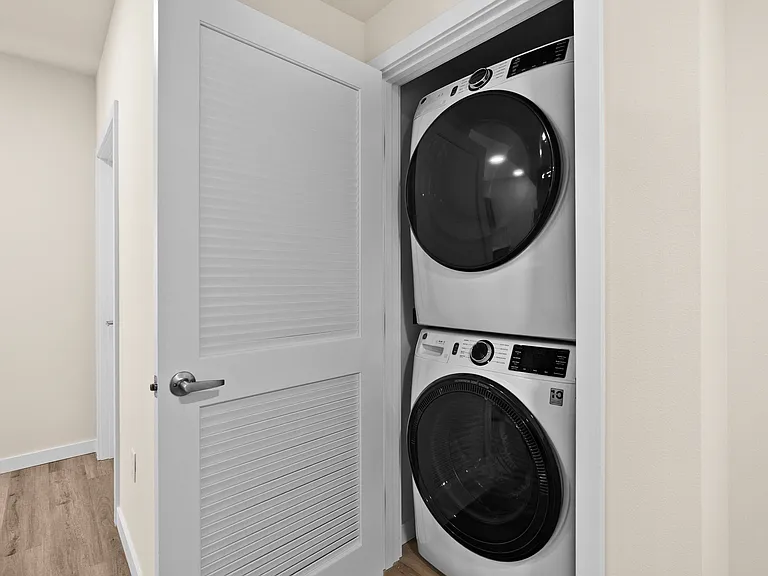 In-home washer and dryer for ultimate convenience. In-home washer and dryer for ultimate convenience.