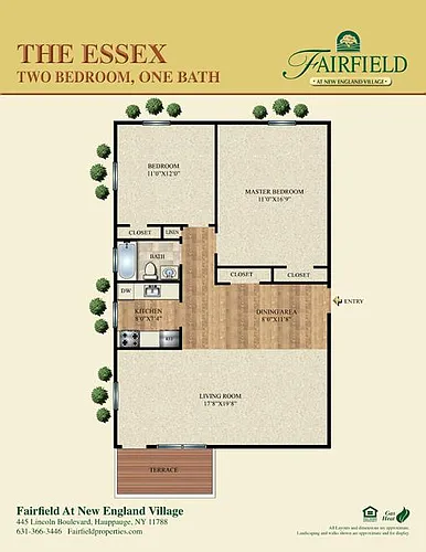 Floor plan The Essex Two Bedroom Lower
