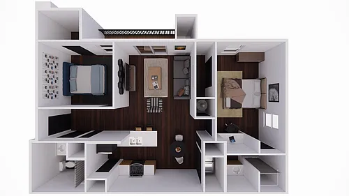 Floor plan The Bend - 2 Bedroom