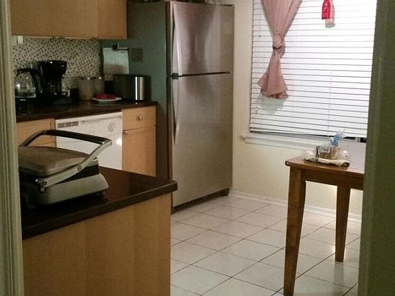 Kitchen with new refrigerator