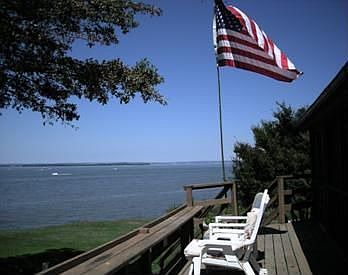 Overlooking the bay.
