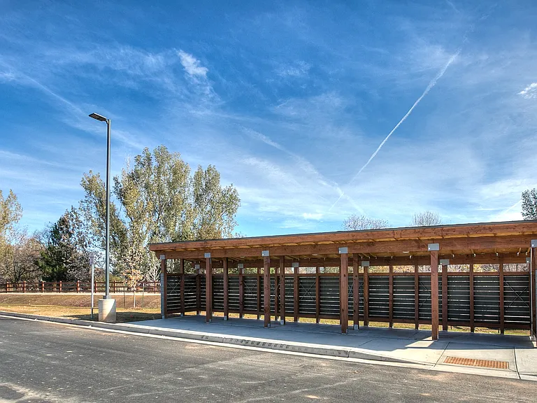 Covered bike shelter