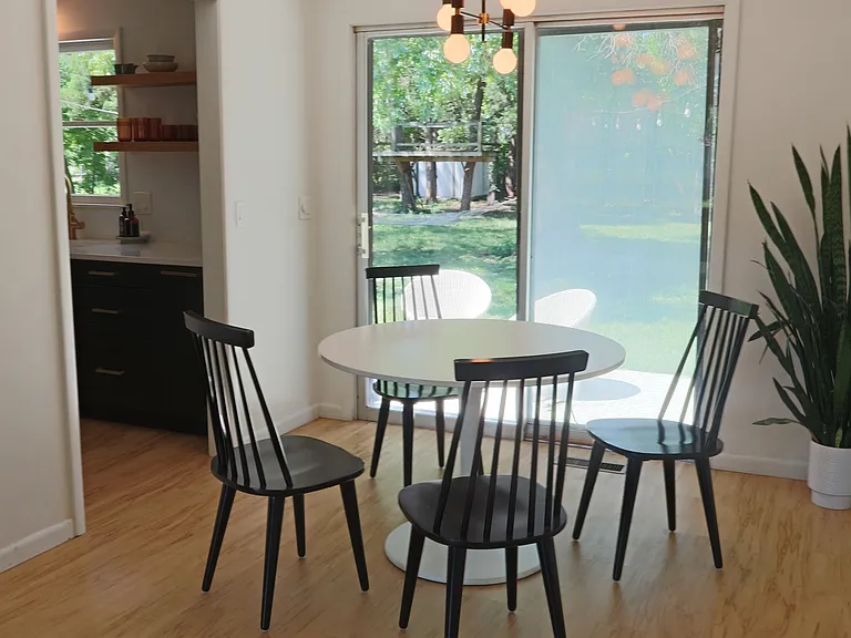 Dining Room with patio doors to backyard