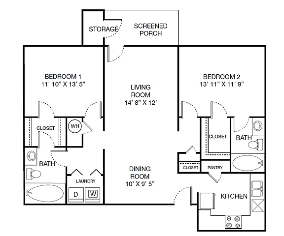 Floor plan B3 - Traditional