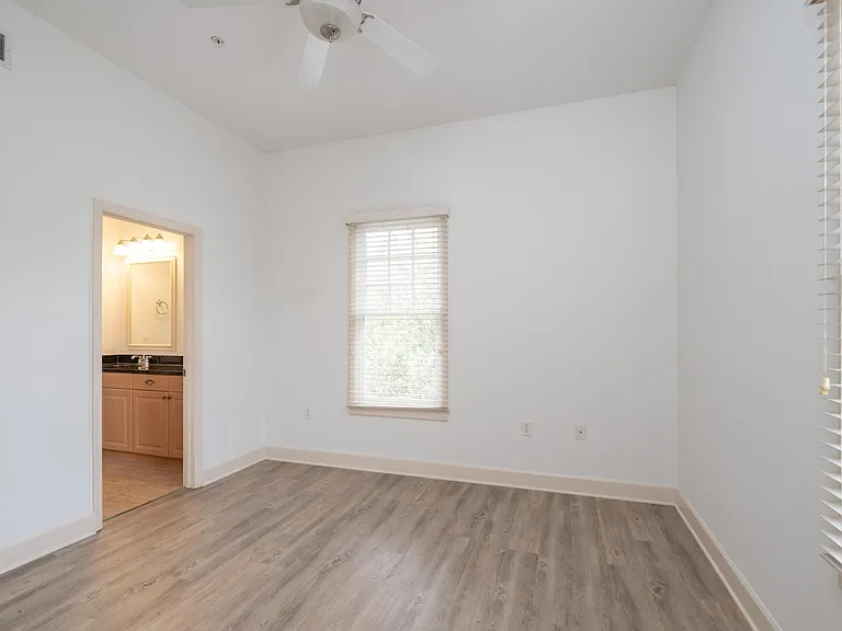 Master bedroom with attached bath.