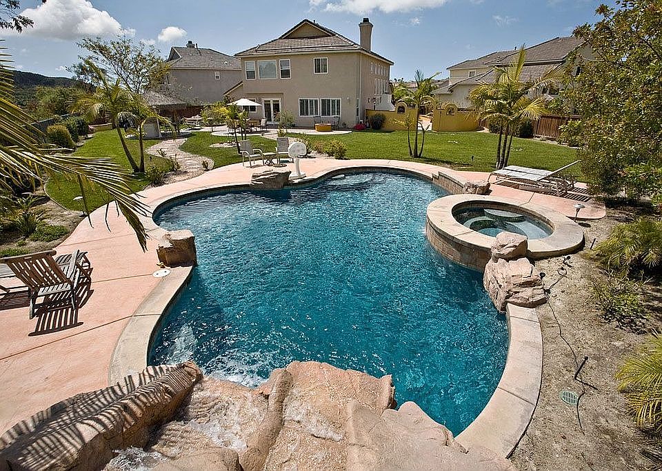 Custom Pool, Spa, Waterfall