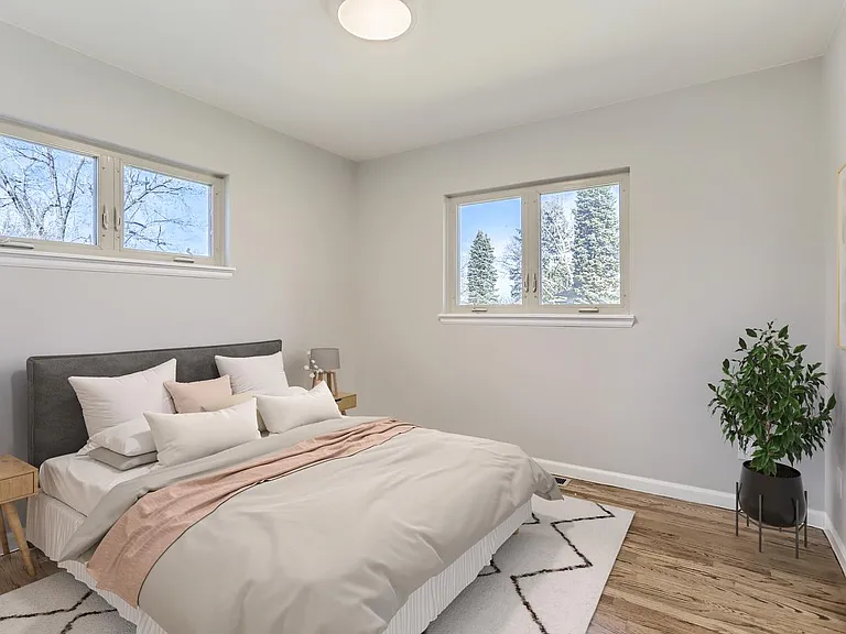 Bedroom 2. This image shows a virtually furnished space. Bedrooms come unfurnished.