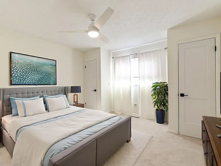 Virtually staged 3rd upstairs Bedroom