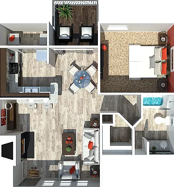 1 Bedroom 1 Bedroom