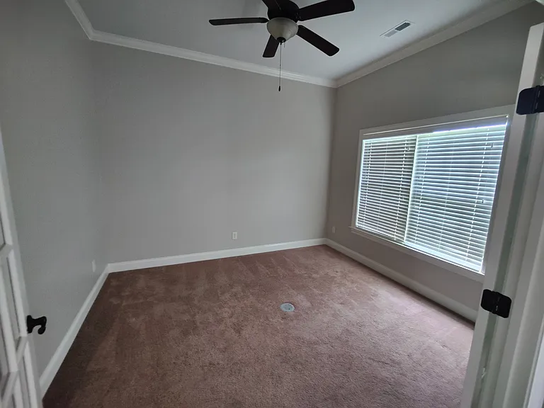 Study room with extra floor power plug.