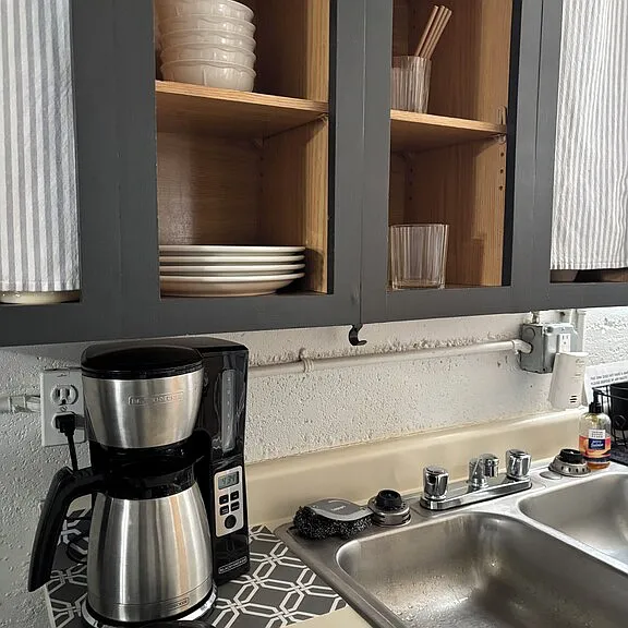 kitchen sink area - coffee maker optional
