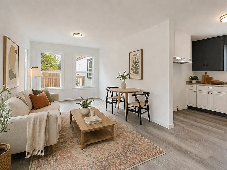 Living room with different decor.

Images are virtually staged using AI to showcase the home's potential. Actual layout and finishes are accurate; furnishings are not included.