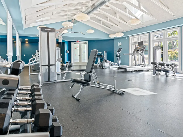 Plenty of muscle equipment at Rosemont Square in Randolph, MA