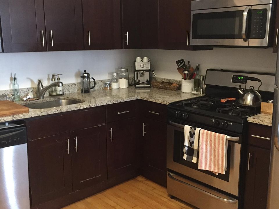 Updated kitchen. Microwave vent is ducted outside to keep your kitchen fresh!
