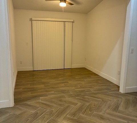 Dining room with patio doors to back yard