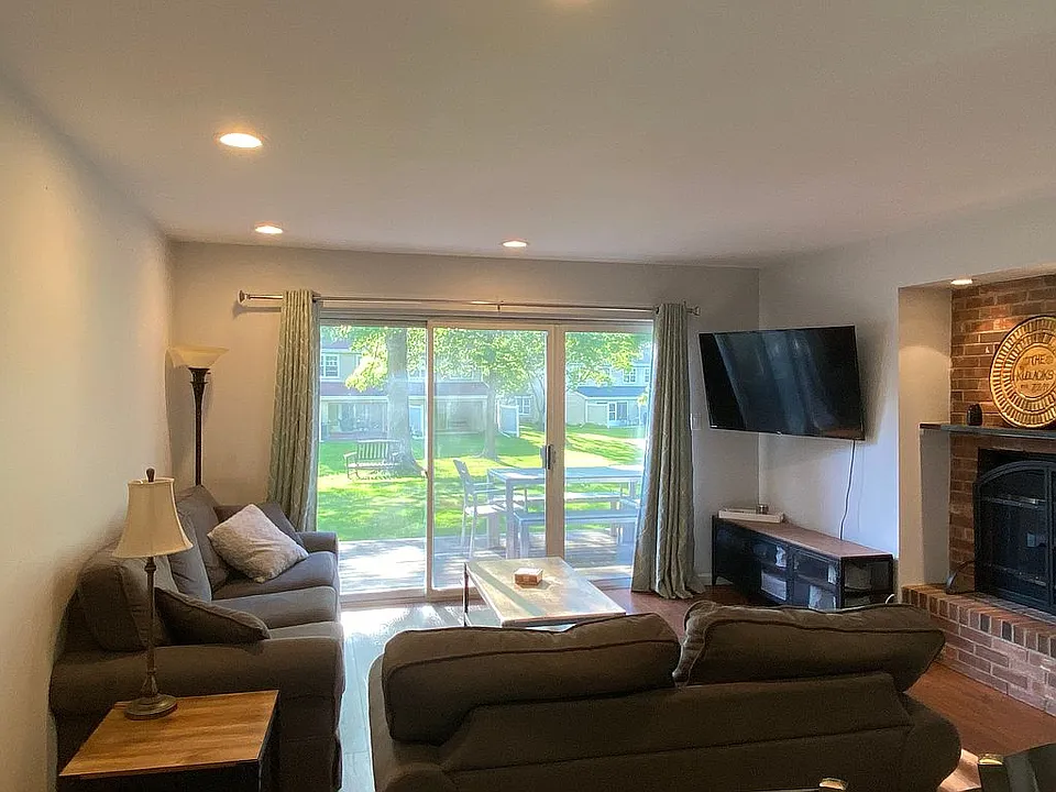 Family room with FP