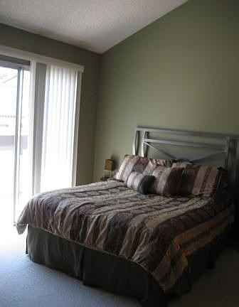 Large master bedroom with vaulted ceilings