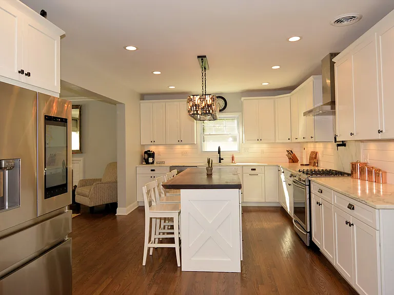 Updated kitchen with stainless steel appliances