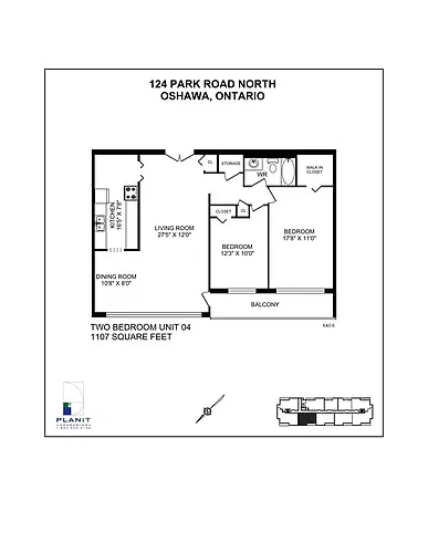 Floor plan 2 Bedroom 2 Bed 1 Bath