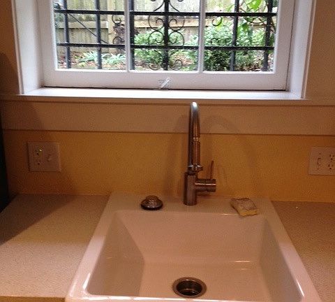 Kitchen sink and window