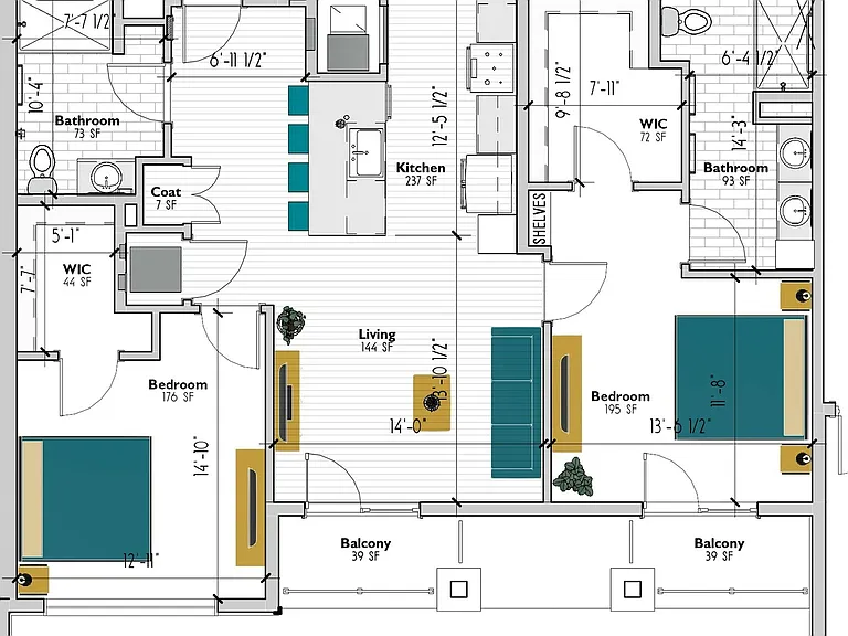 The Concord - Two Bedroom Two Bathroom The Concord - Two Bedroom Two Bathroom