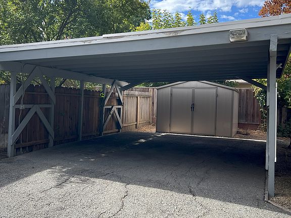 Two-car covered carport.