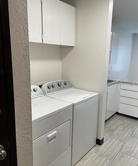 Washer and dryer in the unit