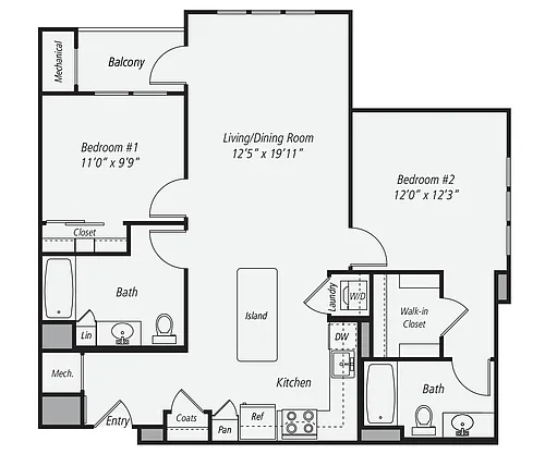 Floor plan B1a-X-1085