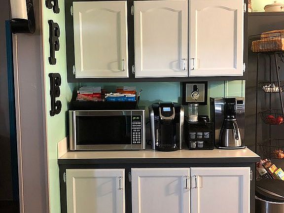 Kitchen area coffee station 