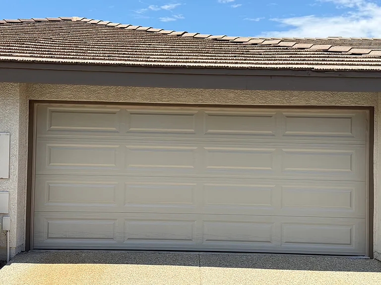 New insulated garage door