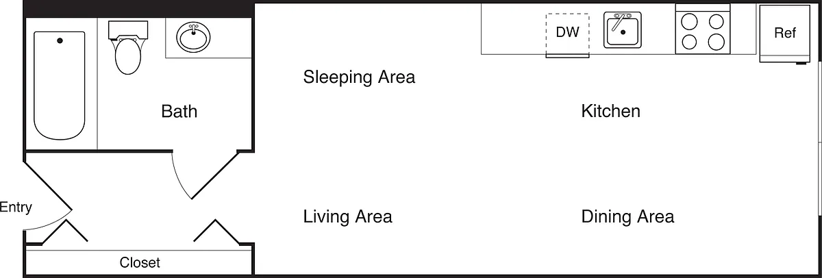 Floor plan Studio A