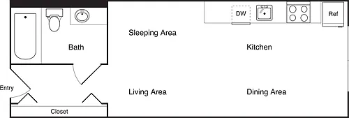 Floor plan Studio A