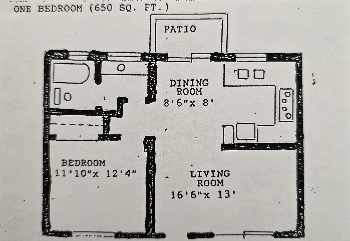 Floor plan One-bedroom