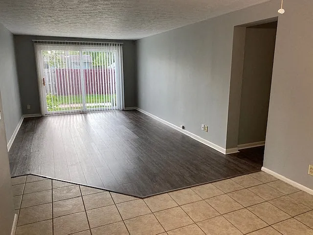 Living room with vinyl plank floors