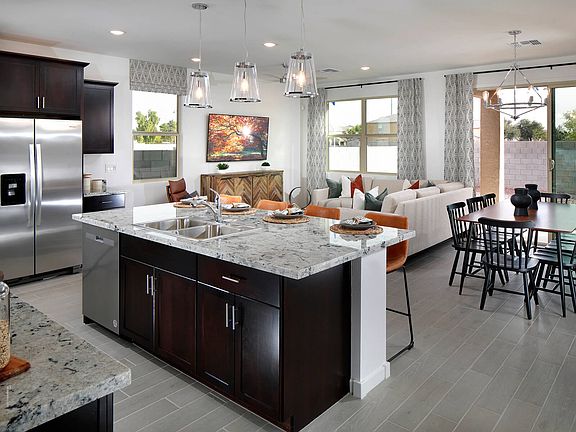 Leslie great room modeled at Copper Ridge
