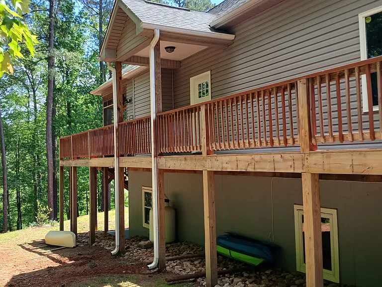 Deck side of house