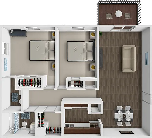 Floor plan 2 Bed 1.5 Bath