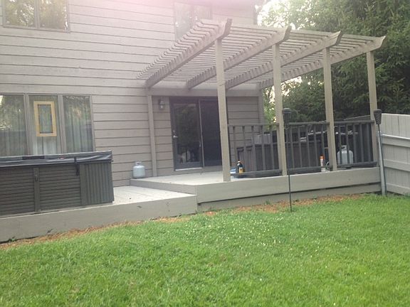 View from backyard : Hot tub is to the left.