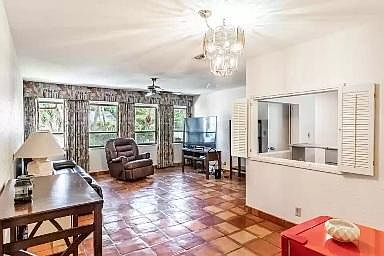 View of separate living area from adjoining door to kitchen.
