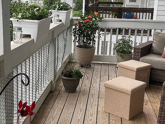 8' x 38' covered front porch