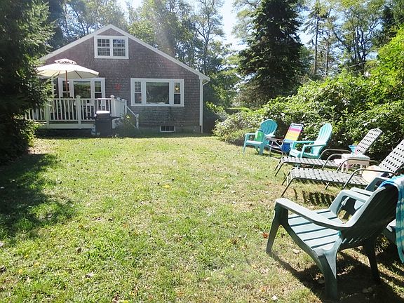 Back yard with plenty of seating